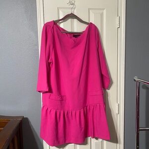Victoria Beckham X Target Pink Drop Waist Dress 2X